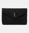 Saint Laurent Cassandre Large Raffia Pouch