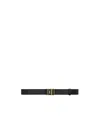 Saint Laurent Cassandre Belt In Black