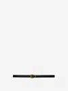 Saint Laurent Cassandre Leather Belt In Brown