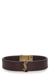 Saint Laurent Cassandre Leather Bracelet