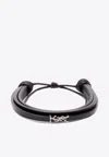Saint Laurent Cassandre Multi-strand Leather Bracelet Accessories In Multi