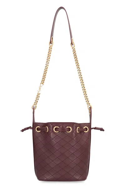 Saint Laurent Cassandre Leather Bucket Bag