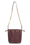 Saint Laurent Cassandre Bucket Bag In Lambskin In Purple