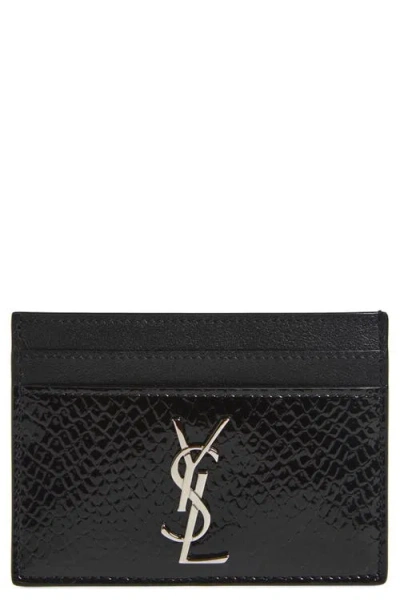 Saint Laurent Cassandre Leather Card Case