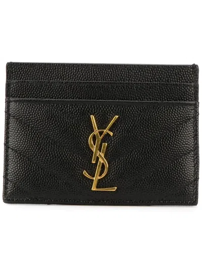 Saint Laurent Cassandre Leather Card Case