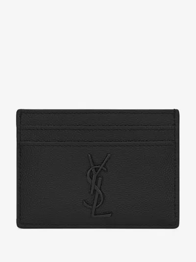 Saint Laurent Cassandre Leather Card Holder