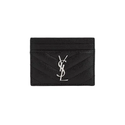 Saint Laurent Cassandre Leather Card Holder
