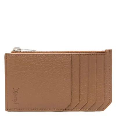 Saint Laurent Cassandre Leather Card Holder