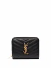 Saint Laurent Cassandre Leather Compact Wallet