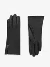 Saint Laurent Black Leather Cassandre Gloves