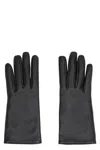 Saint Laurent Smooth Lamb Leather Wrist Length Gloves In Black
