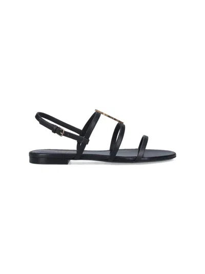 Saint Laurent Cassandra Leather Sandals