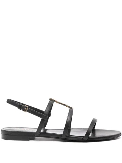 Saint Laurent Cassandre Leather Sandals