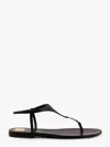 Saint Laurent Sandali Piatti Cassandre In Pelle Liscia Con Tomaia Triangolare
