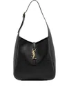 Saint Laurent Cassandre Leather Shoulder Bag In Black