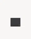 Saint Laurent Cassandre Leather Wallet In Black