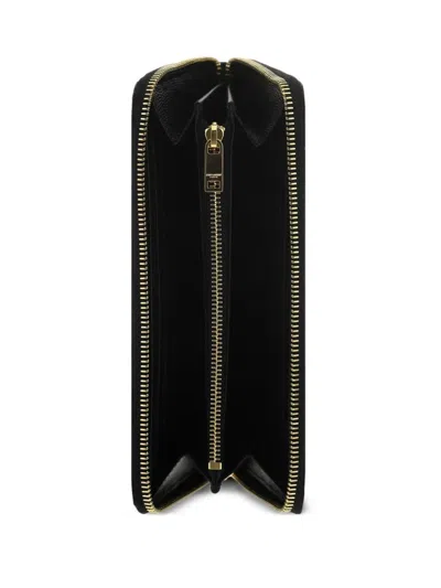 Saint Laurent Cassandre Leather Wallet In Black