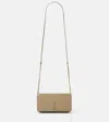 Saint Laurent Cassandre Leather Wallet On Chain In Brown