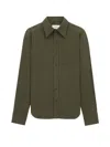 Saint Laurent Camicia Verde Bottiglia In Cotone E Lino  Donna In Green