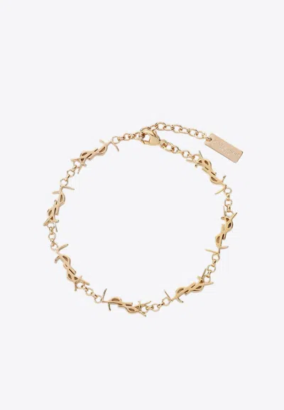 SAINT LAURENT CASSANDRE LOGO CHAIN BRACELET