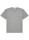 Saint Laurent Cassandre Cotton Blend T-shirt In Grey