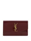 Saint Laurent Cassandre-logo Envelope Purse In 红色
