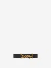 Saint Laurent Cassandre Logo Leather Bracelet In Black