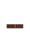 Saint Laurent Men's Cassandre Leather Bracelet In Red