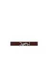 Saint Laurent Cassandre Bracelet In Leather In Yellow