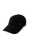 Saint Laurent Cassandra Felt Baseball Cap In Black