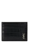 Saint Laurent Cassandre Logo Plaque Card Case