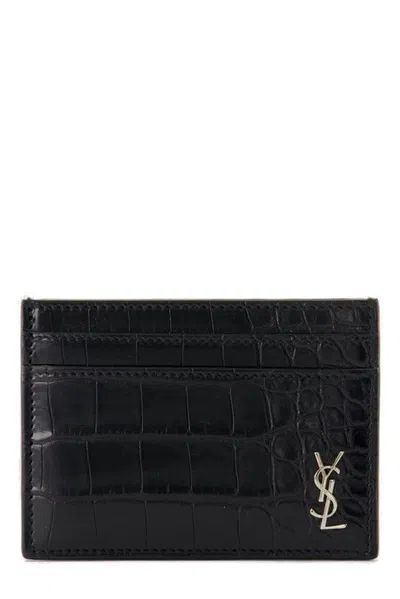 Saint Laurent Cassandre Logo Plaque Card Case