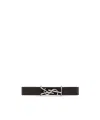 Saint Laurent Cassandre Bracelet In Leather In Black