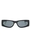 Saint Laurent Cassandre-logo Sunglasses In Black
