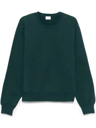 Saint Laurent Cassandre-logo Sweatshirt In Green