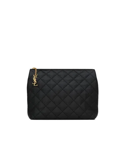 Saint Laurent Cassandre Makeup Bag In Black