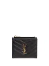 Saint Laurent `cassandre Matelassé` Bi-fold Wallet In Black  