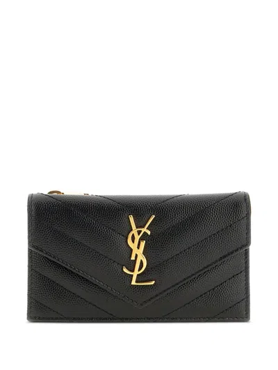 Saint Laurent Cassandre Matelassé Black Cardholder