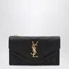 Saint Laurent Cassandre Matelassé Cardholder In Black
