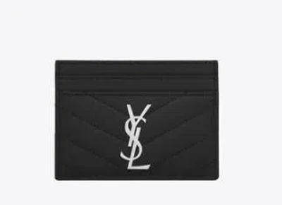 Saint Laurent "cassandre Matelassé" Cards Holder In Black