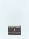 Saint Laurent Cassandre Matelassé Carré Bi-fold Wallet In Black