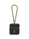 Saint Laurent Cassandre Matelassé Carré Mini Cube In Black
