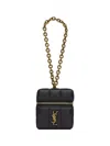 Saint Laurent Cassandre Matelassé Carré Mini Cube In Black