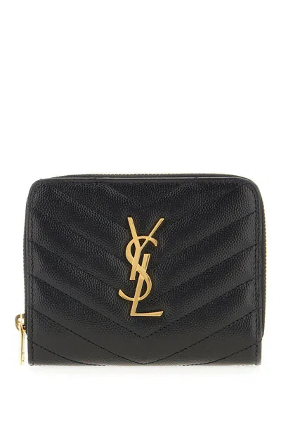 Saint Laurent Cassandre Matelassé Compact Zip Around Wallet