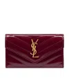 Saint Laurent Cassandre Matelassé Fragments Purse In Red