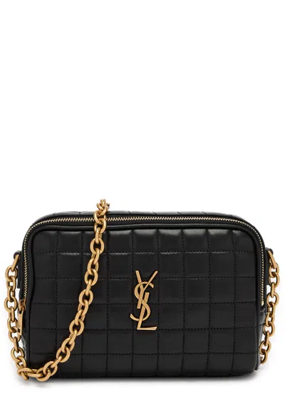 Saint Laurent Cassandre Matelassé Leather Cross-body Bag In Black