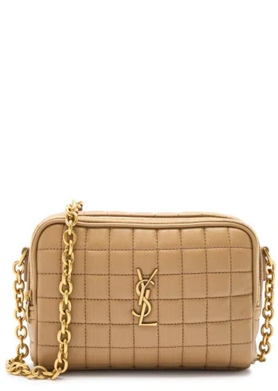 Saint Laurent Cassandre Matelassé Leather Cross-body Bag In Natural