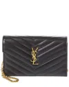 Saint Laurent Cassandre Matelasse Leather Shoulder Bag In Black