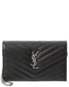 Saint Laurent Cassandre Matelasse Leather Shoulder Bag In Black