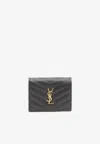 Saint Laurent Ysl Pcc Wallet In Black